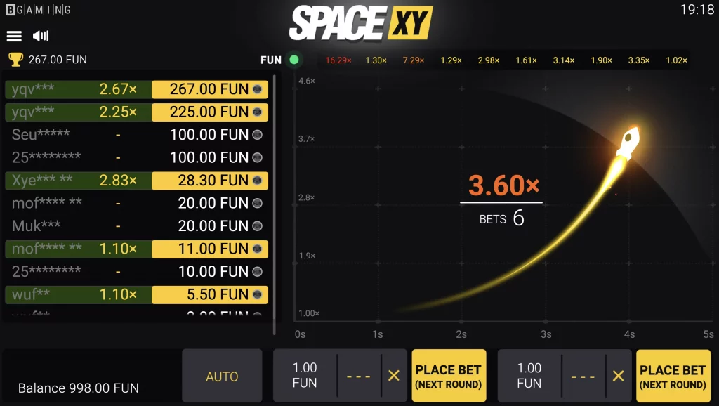 Space XY bet